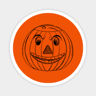 Halloween Pumpkin Face Jack-O'-Lantern Magnet